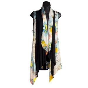 Talk of the walk a multimedia open-front vest or duster patchwork design medium